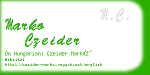 marko czeider business card